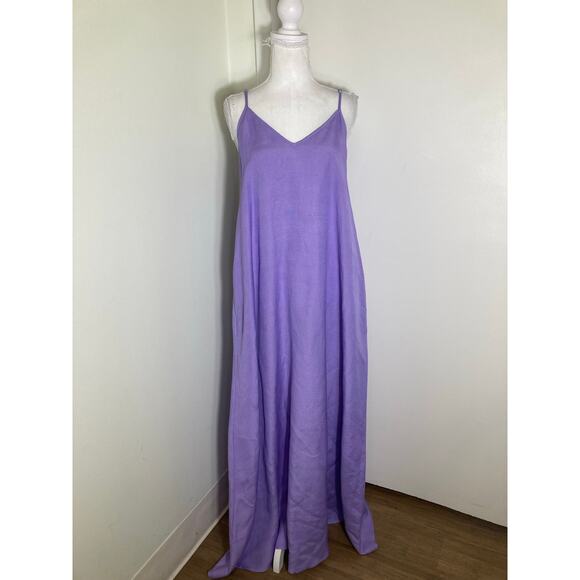 New L'Agence Lavendar V Neck Maxi Sz S - Picture 1 of 3
